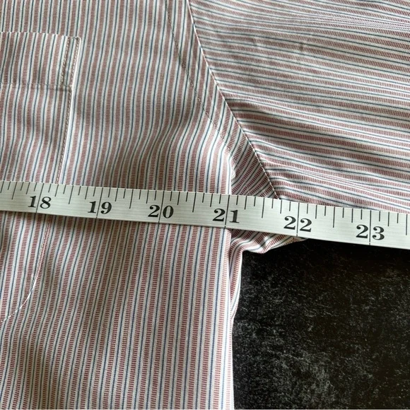 Brooks Brothers 346 Dress Shirt Mens 15.5 2/3 White/red/blue Stripe - Picture 11 of 12